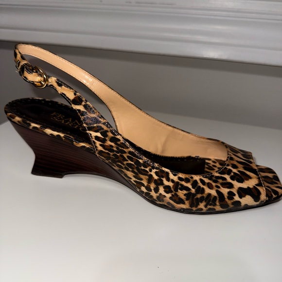 Franco Sarto Leopard Print Heels - size 8M - Picture 5 of 9